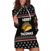 Merry Tacomas Christmas Hoodie Dress Xmas Holiday Patterns - Wonder Print Shop