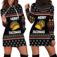 Merry Tacomas Christmas Hoodie Dress Xmas Holiday Patterns - Wonder Print Shop