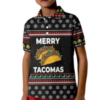 Merry Tacomas Christmas Kid Polo Shirt Xmas Holiday Patterns - Wonder Print Shop