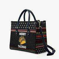 Merry Tacomas Christmas Leather Bag Xmas Holiday Patterns - Wonder Print Shop