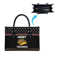 Merry Tacomas Christmas Leather Bag Xmas Holiday Patterns - Wonder Print Shop