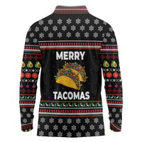 Merry Tacomas Christmas Long Sleeve Polo Shirt Xmas Holiday Patterns - Wonder Print Shop