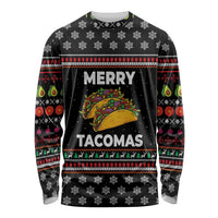 Merry Tacomas Christmas Long Sleeve Shirt Xmas Holiday Patterns - Wonder Print Shop