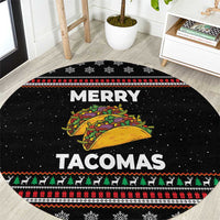 Merry Tacomas Christmas Round Carpet Xmas Holiday Patterns - Wonder Print Shop