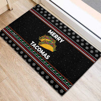 Merry Tacomas Christmas Rubber Doormat Xmas Holiday Patterns - Wonder Print Shop