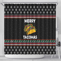 Merry Tacomas Christmas Shower Curtain Xmas Holiday Patterns - Wonder Print Shop