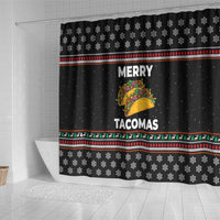 Merry Tacomas Christmas Shower Curtain Xmas Holiday Patterns - Wonder Print Shop