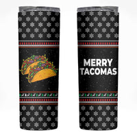 Merry Tacomas Christmas Skinny Tumbler Xmas Holiday Patterns - Wonder Print Shop