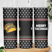 Merry Tacomas Christmas Skinny Tumbler Xmas Holiday Patterns - Wonder Print Shop