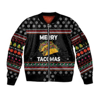 Merry Tacomas Christmas Sleeve Zip Bomber Jacket Xmas Holiday Patterns - Wonder Print Shop