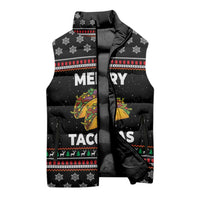 Merry Tacomas Christmas Sleeveless Puffer Jacket Xmas Holiday Patterns - Wonder Print Shop