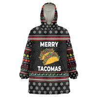 Merry Tacomas Christmas Wearable Blanket Hoodie Xmas Holiday Patterns - Wonder Print Shop