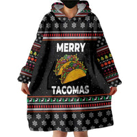 Merry Tacomas Christmas Wearable Blanket Hoodie Xmas Holiday Patterns - Wonder Print Shop