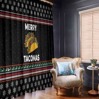 Merry Tacomas Christmas Window Curtain Xmas Holiday Patterns - Wonder Print Shop