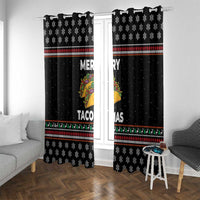 Merry Tacomas Christmas Window Curtain Xmas Holiday Patterns - Wonder Print Shop