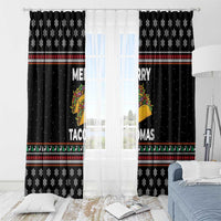 Merry Tacomas Christmas Window Curtain Xmas Holiday Patterns - Wonder Print Shop