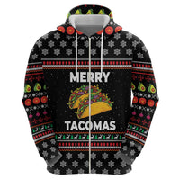 Merry Tacomas Christmas Zip Hoodie Xmas Holiday Patterns - Wonder Print Shop