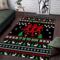 Running Oh What Fun Christmas Area Rug Xmas Holiday Patterns - Wonder Print Shop