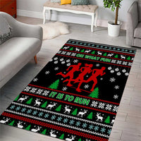Running Oh What Fun Christmas Area Rug Xmas Holiday Patterns - Wonder Print Shop