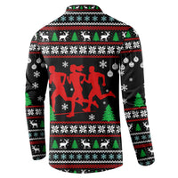 Running Oh What Fun Christmas Button Sweatshirt Xmas Holiday Patterns - Wonder Print Shop