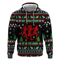 Running Oh What Fun Christmas Hoodie Xmas Holiday Patterns - Wonder Print Shop