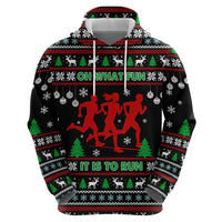 Running Oh What Fun Christmas Hoodie Xmas Holiday Patterns - Wonder Print Shop