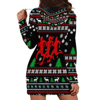 Running Oh What Fun Christmas Hoodie Dress Xmas Holiday Patterns - Wonder Print Shop