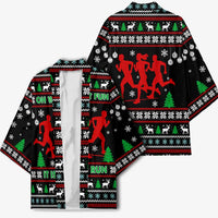 Running Oh What Fun Christmas Kimono Xmas Holiday Patterns - Wonder Print Shop