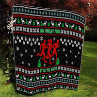 Running Oh What Fun Christmas Quilt Xmas Holiday Patterns - Wonder Print Shop