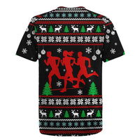 Running Oh What Fun Christmas Rugby Jersey Xmas Holiday Patterns - Wonder Print Shop