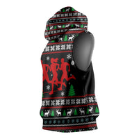Running Oh What Fun Christmas Sleeveless Hoodie Xmas Holiday Patterns - Wonder Print Shop
