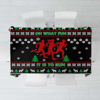 Running Oh What Fun Christmas Tablecloth Xmas Holiday Patterns - Wonder Print Shop