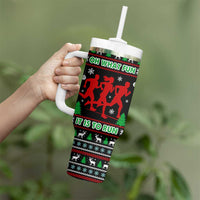 Running Oh What Fun Christmas Tumbler With Handle Xmas Holiday Patterns - Wonder Print Shop