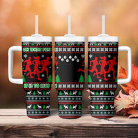 Running Oh What Fun Christmas Tumbler With Handle Xmas Holiday Patterns - Wonder Print Shop