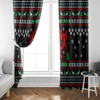 Running Oh What Fun Christmas Window Curtain Xmas Holiday Patterns - Wonder Print Shop