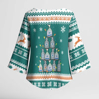 Sanitizer Merry Christmas Kimono Sleeve Blouse Xmas Holiday Patterns - Wonder Print Shop