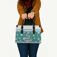 Sanitizer Merry Christmas Leather Bag Xmas Holiday Patterns - Wonder Print Shop