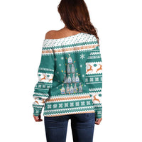 Sanitizer Merry Christmas Off Shoulder Sweater Xmas Holiday Patterns - Wonder Print Shop