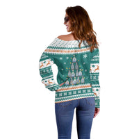 Sanitizer Merry Christmas Off Shoulder Sweater Xmas Holiday Patterns - Wonder Print Shop