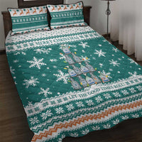 Sanitizer Merry Christmas Quilt Bed Set Xmas Holiday Patterns - Wonder Print Shop