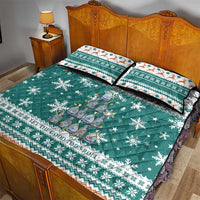 Sanitizer Merry Christmas Quilt Bed Set Xmas Holiday Patterns - Wonder Print Shop