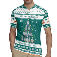 Sanitizer Merry Christmas Rugby Jersey Xmas Holiday Patterns - Wonder Print Shop