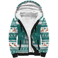 Sanitizer Merry Christmas Sherpa Hoodie Xmas Holiday Patterns - Wonder Print Shop