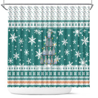 Sanitizer Merry Christmas Shower Curtain Xmas Holiday Patterns - Wonder Print Shop