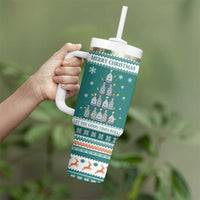Sanitizer Merry Christmas Tumbler With Handle Xmas Holiday Patterns - Wonder Print Shop