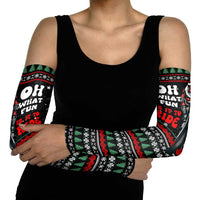 Santa And Motor Christmas Arm Sleeves Xmas Holiday Patterns - Wonder Print Shop