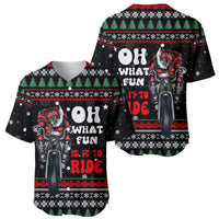 Santa And Motor Christmas Baseball Jersey Xmas Holiday Patterns - Wonder Print Shop