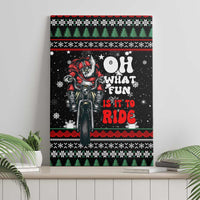 Santa And Motor Christmas Canvas Wall Art Xmas Holiday Patterns - Wonder Print Shop