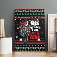 Santa And Motor Christmas Canvas Wall Art Xmas Holiday Patterns - Wonder Print Shop