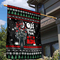 Santa And Motor Christmas Garden Flag Xmas Holiday Patterns - Wonder Print Shop